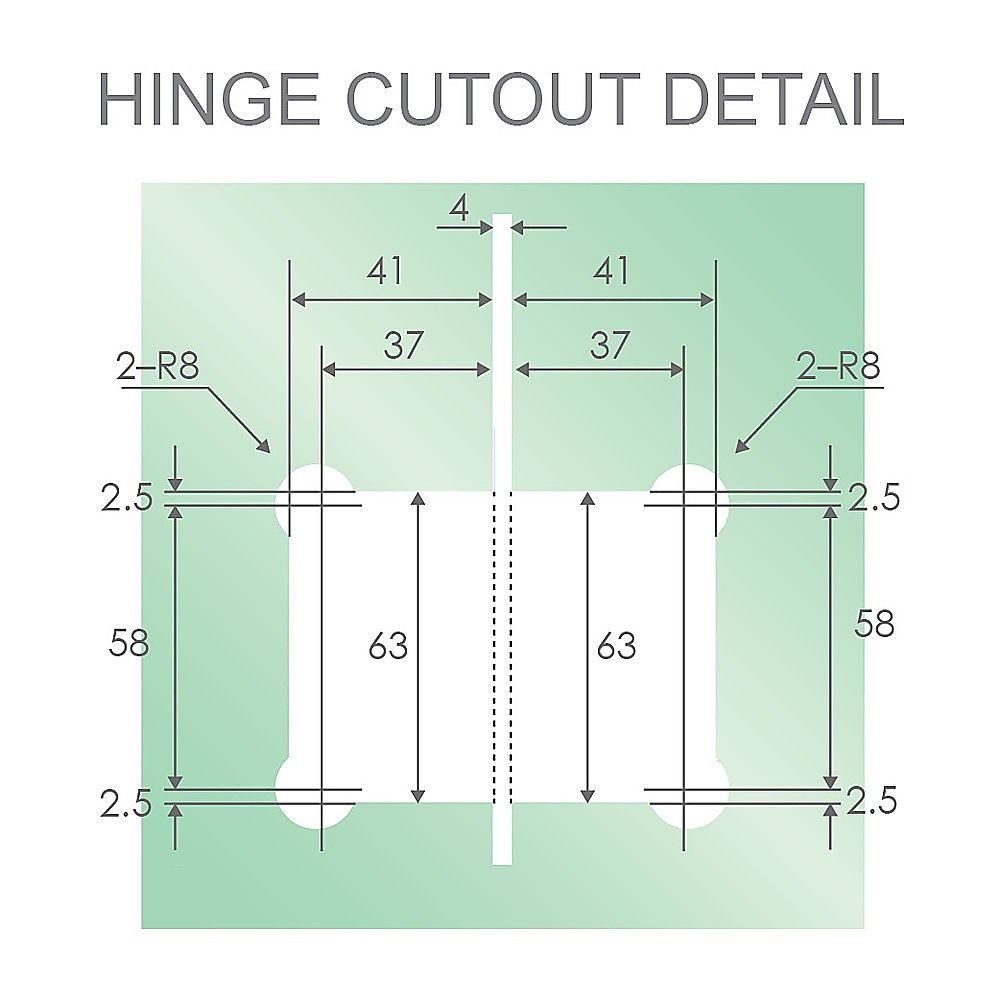 90x100cm Double Door Corner Shower Screen – Black F-Brackets, Brass Hinges & Square Knob Handle