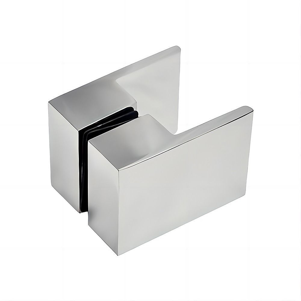 90x110cm Double Door Corner Shower Screen – Chrome F-Brackets, Brass Hinges & Square Double Pull Handle