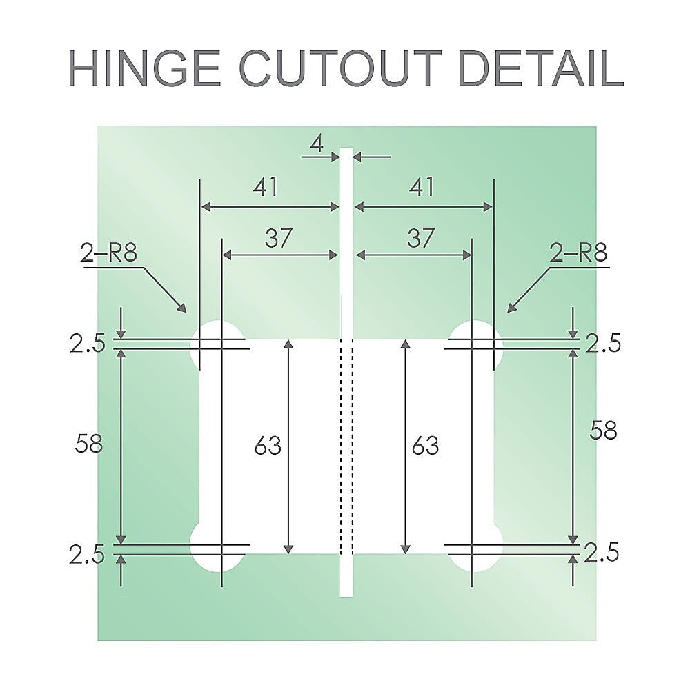 110x120cm Double Door Corner Shower Screen – Channels with Brass Hinges in Chrome, Round Handles