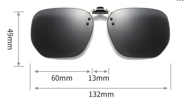 Barbie Powder 2-Piece Flip-Up Sunglasses Clip-On Set for Glasses - UV-Protective Square Polarized Lenses for Driving