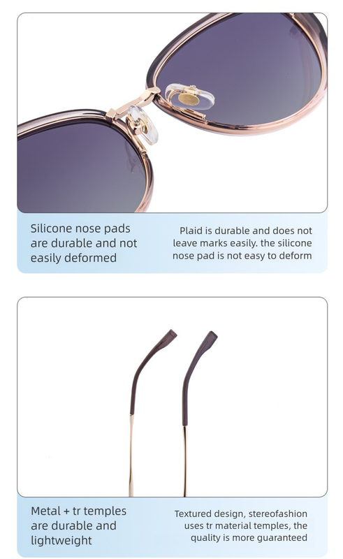 Black Frame Chic Cat Eye Polarized Sunglasses for Women - Lightweight UV Protection Fashion Eyewear