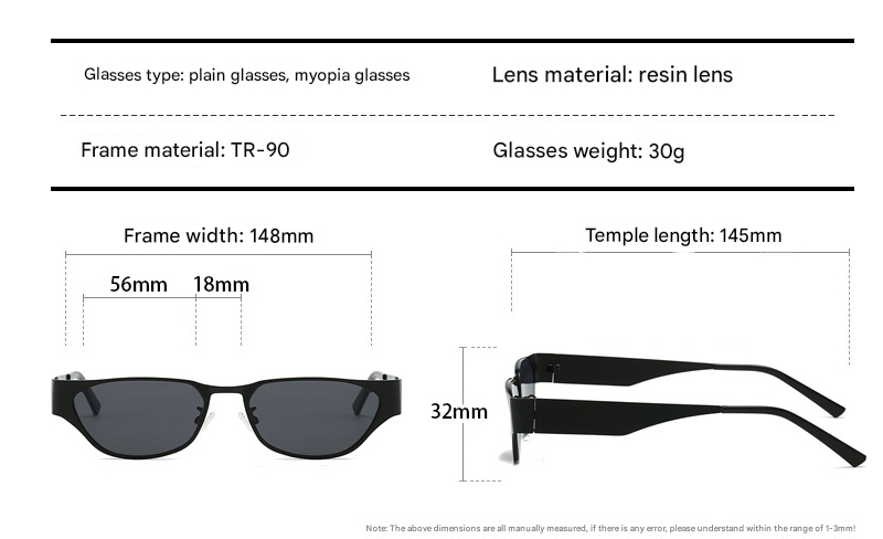 Silver Frame Black and Gray Sheet Retro Cat-Eye Metal Sunglasses for Women - UV Protection Stylish Streetwear Shades