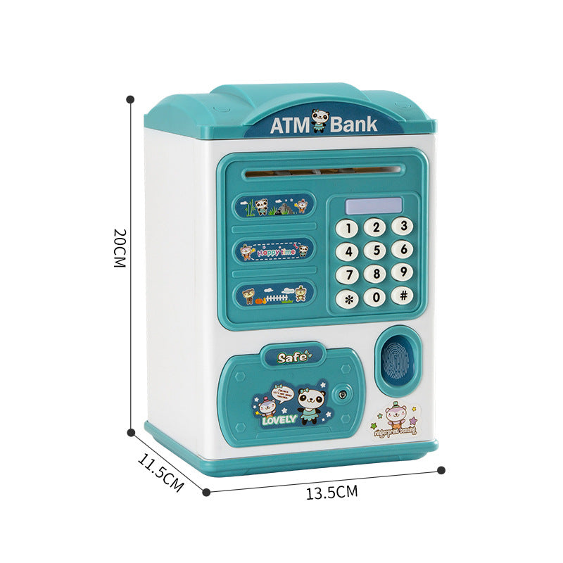 Pink Mouse baby Kids Smart ATM Piggy Bank - Automatic Bill Scroll, Password & Fingerprint Unlock with Fun Features