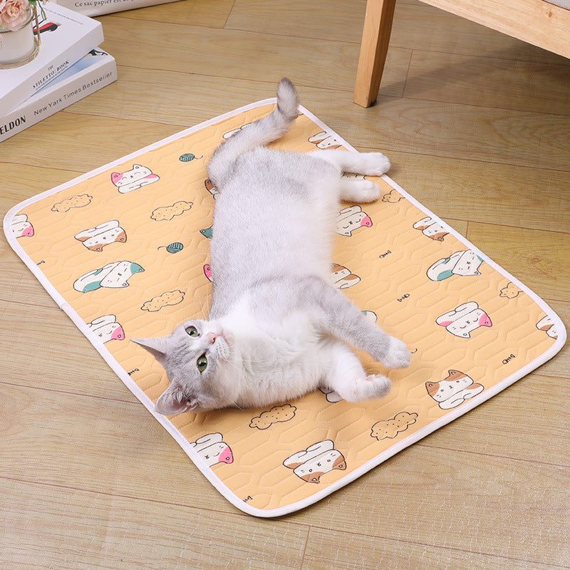 2-Pack Gray Rabbit Pet Summer Cooling Latex Pad (XXL Size: 90*70cm) - Breathable Ice Silk & Latex-Filled Dog Bed Cat Sleeping Mat with Non-Slip Base