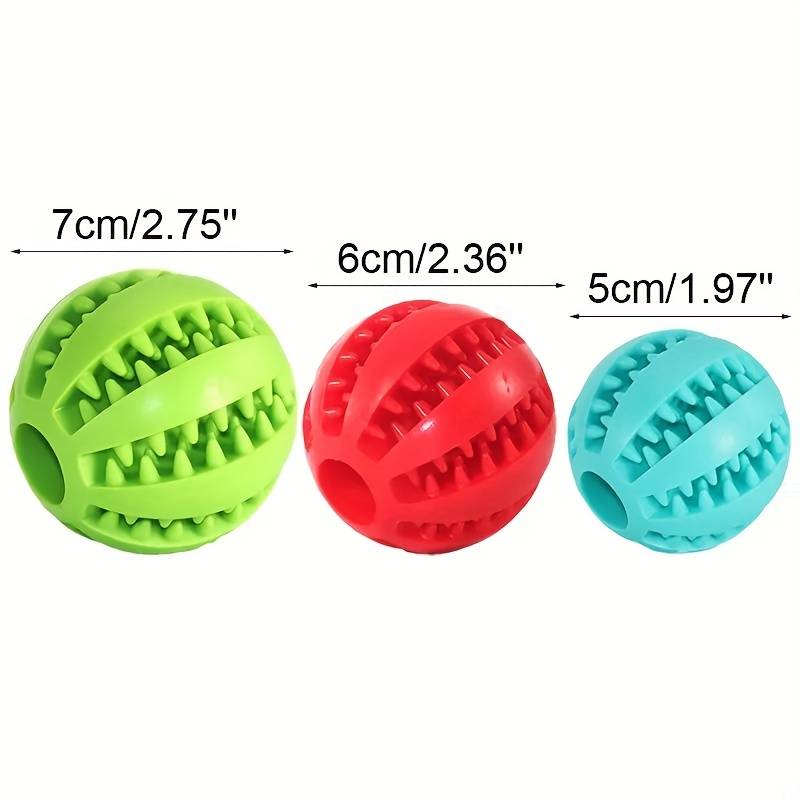 Pink TPR Dog Chew Ball Set – 3-Piece Size Combination (Small, Medium, Large) with Food Hiding Design for Teeth Cleaning and Mental Stimulation in Australia