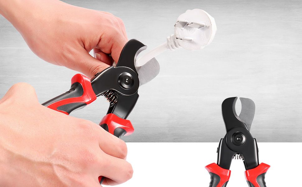 Black and Red 5 in 1 Interchangeable Plier Tool Set - High Carbon Steel - Wire Stripper, Crimper, Cutter, Linesman Pliers, Shear - Multi-Purpose for Electricians, DIY, Home Repair, Compact & Durable