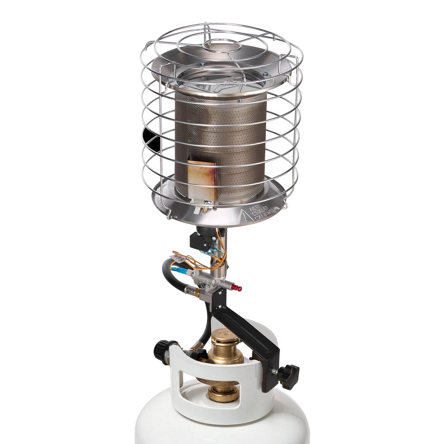 Propane Tank Top Heater, 42000 BTU Rapid Heating 360-Degree Infrared Radiant Tank Top Gas Heater, Stepless Temperature Adjustment for Ice Fishing/ Hunting/Outdoor Work, Single Burner