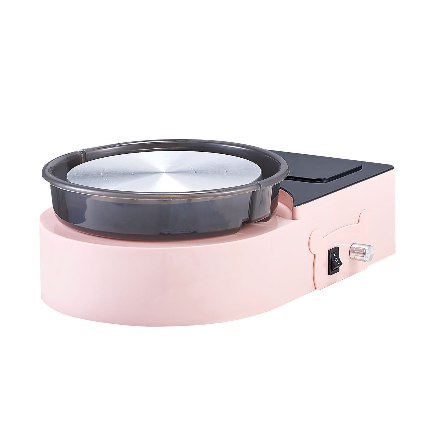 Mini Pottery Wheel, 158 mm Turntable, Forward and Reverse Rotation, Adjustable Speed, Electric Clay Wheel for Kids and Adults, with Clay Shaping Tools, for Home DIY, Pottery Classes, Pink