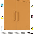 Artiss Buffet Sideboard Metal Cabinet - BASE Yellow