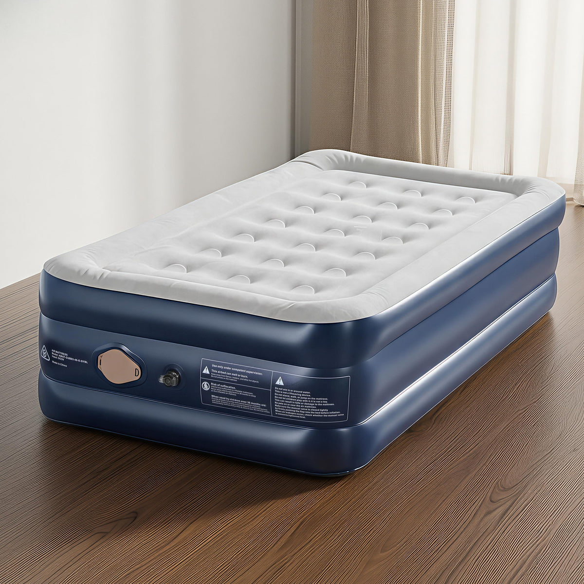 Weisshorn Single Air Mattress with Rechargeable Cordless Pump 46cm
