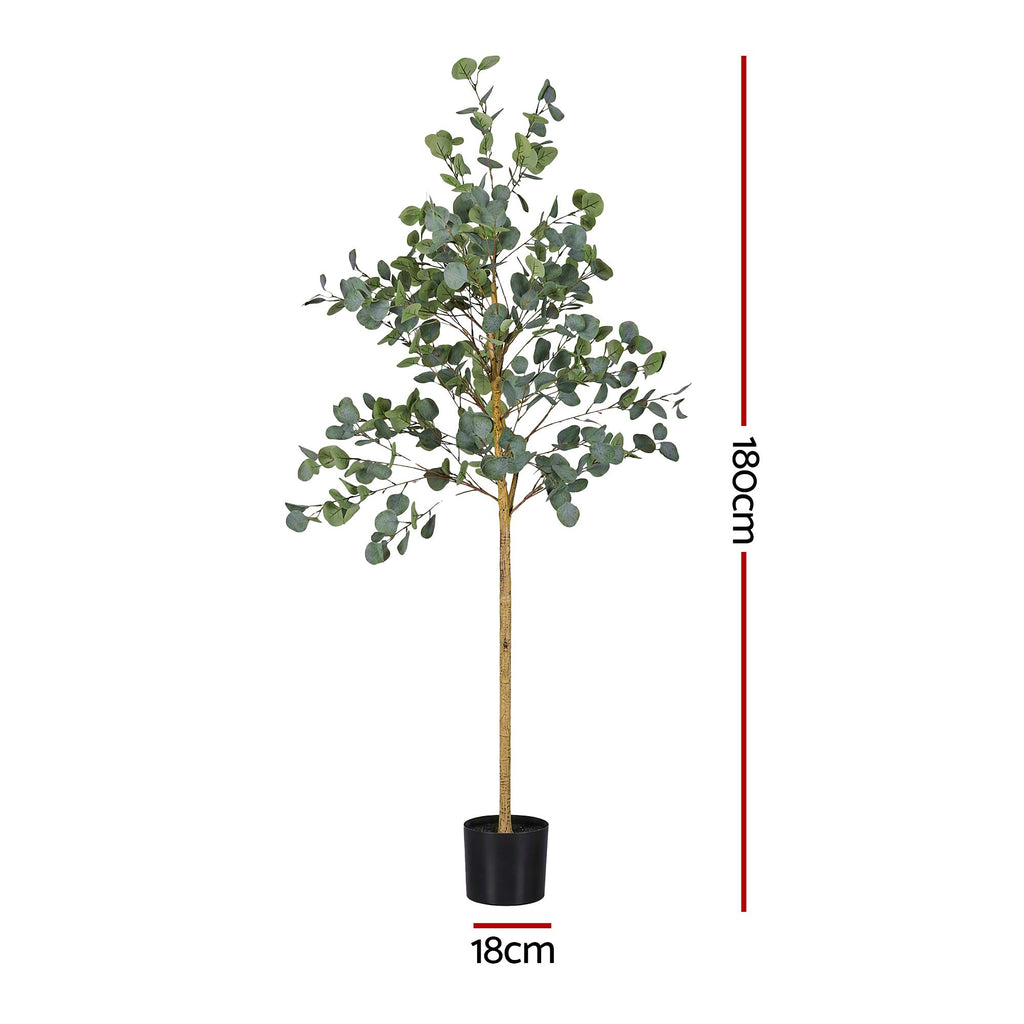 Artiss 180cm Artificial Eucalyptus Tree with Realistic Textured Leaves for Indoor Home Office Decor