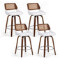 Artiss Wooden Bar Stools Set of 4 Swivel Kitchen Counter Stool Chair 60cm Seat Height