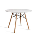 Artiss Dining Table Round White 4 Seater 100CM