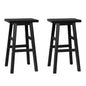 Artiss Bar Stools Kitchen Counter Stools Wooden Chairs Black x2
