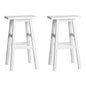 Artiss Bar Stools Kitchen Counter Stools Wooden Chairs White x2