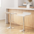 Artiss 2x Bar Stools Faux Leather Chair White