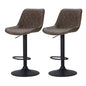 Artiss 2x Bar Stools Gas Lift Vintage Leather Brown