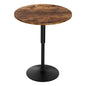 Artiss Height Adjustable Bar Table 360 Swivel Round Gaslift Design 60cm Rustic Brown Black