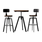 Artiss Bar Table and Stools Set Dining Desk Industrial Kitchen Chairs Cafe Pub