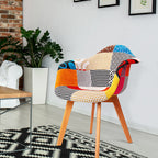 Artiss Dining Chairs Set of 2 Fabric Retro Replica DSW