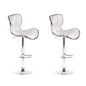Artiss 2x Bar Stools Gas Lift Leather Seat White