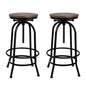 Artiss 2x Bar Stools Adjustable Wood Chairs
