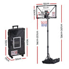 Everfit Portable Basketball Hoop System Adjustable Full Foldable Stand 2.07m