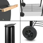 Grillz BBQ Grill 2-In-1 Offset Charcoal Smoker