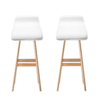 Artiss 2x Bar Stools Wooden Stool White