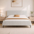 Artiss Bed Frame King Size Beige AMMY