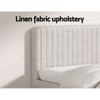 Artiss Bed Frame King Size Beige AMMY