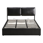 Artiss Queen Bed Frame Gas Lift Storage 3 Drawers Adjustable Headboard Platform Bed Black