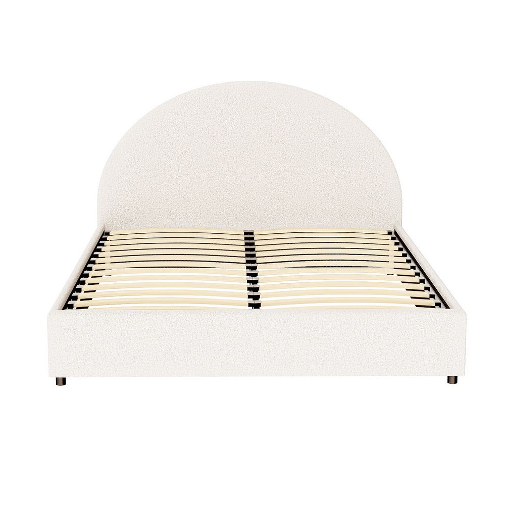 Artiss Bed Frame Gas Lift Strorage Beds Base Platform Boucle Fabric Double ELLA