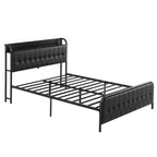 Artiss Queen Bed Frame with Storage Headboard SAA Certified Charging Station