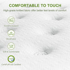 Artiss BedStory Double Bed Frame Mattress Set Platform Upholstered Hybrid Pocket Coil