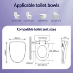 Cefito Smart Electric Bidet Toilet Seat Wireless Remote Heated Dryer Auto Wash