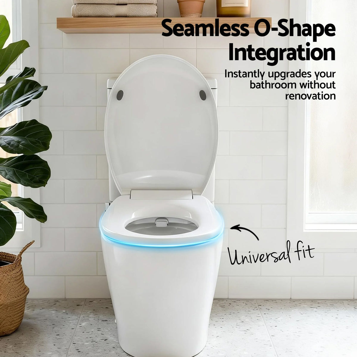 Cefito Non Electric Bidet Toilet Seat O-Shape Dual Nozzle Soft Close WaterMark DIY