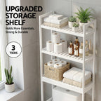 Artiss Over Toilet Storage Bathroom Rack Space Saving 3 Tier Organiser White
