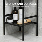 Artiss 5 Tier Floor Standing Corner Shower Caddy Bathroom Organizer Black