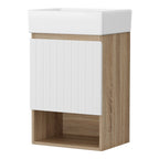 Cefito Vanity Unit 445mm Basin Bathroom Cabinet Storage Wall Hung Sink White