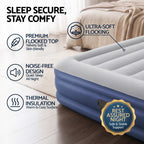 Bestway Queen Air Mattress with Built-in Pump Tritech Inflatable Bed 46cm