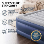 Bestway Queen Air Mattress with Built-in Pump Tritech Inflatable Bed 61cm