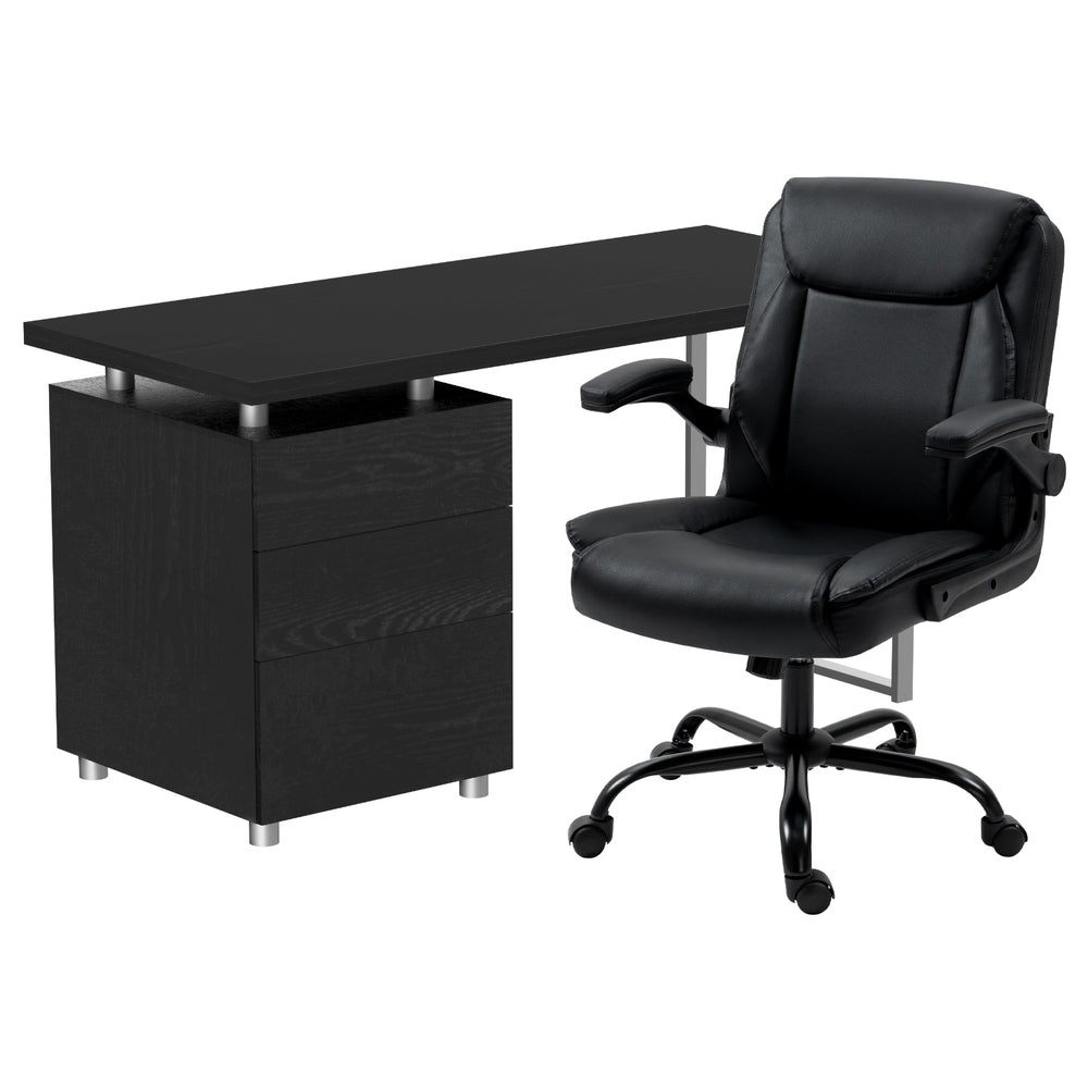 Artiss Computer Desk Executive Office Chairs Sets Black