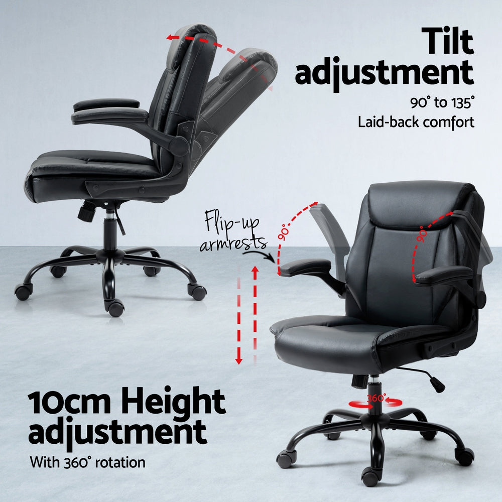Artiss Computer Desk Executive Office Chairs Sets Black