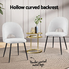 1 Set of 4 Artiss Dining Chair Boucle Sherpa