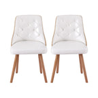 1 Set of 4 Artiss Dining Chairs White PU
