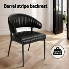 Artiss Dining Chairs Set of 4 Leather Hollow Armchair Black