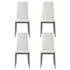Artiss Dining Chairs Set of 4 Leather Channel Tufted White