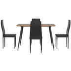 1 Artiss Dining Table and 4 Chairs Set Rectangle Metal