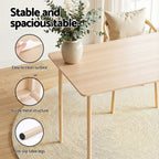 Artiss Dining Table and Chairs Set of 5 Compact Kitchen Furniture Natural Beige